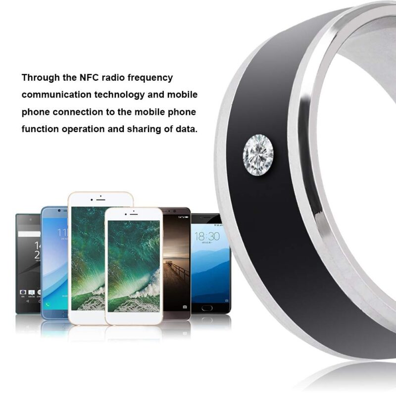 Smart Ring, NFC Multi-Function Smart Rings Magic Wearable Device Universal for Mobile Phone, Connecte to The Mobile Phone Function Operation and Sharing of Data(7in) 6