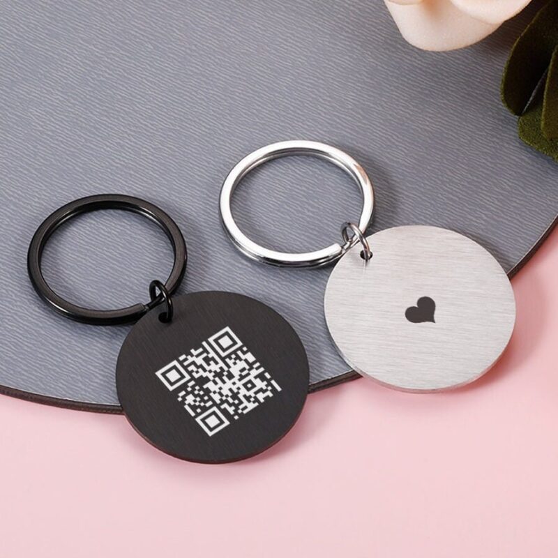 OZOInfo - Emergency QR Metal Keychain - Editable Profile