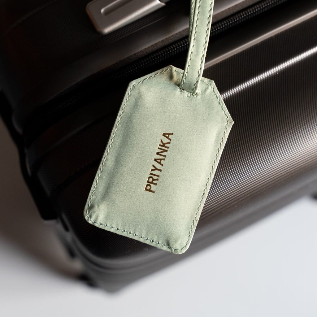 Personalized NFC & QR Luggage Tag - A tag for every bag. Personalized NFC & QR Luggage Tag - A tag for every bag. Available in shades: Mint Green, Tan, Dark Blue, Grey & Black