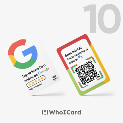 whoicard - google-review-nfc-card-pack-of-10-cards - vadodara, rajkot, surat, ahmedabad, gujarat, delhi, mumbai, bengaluru, pune, india, google review card free, google review nfc card india, Google review nfc card android, Google review nfc card iphone, Google review nfc card app, nfc review card, google review card price, google review card design.