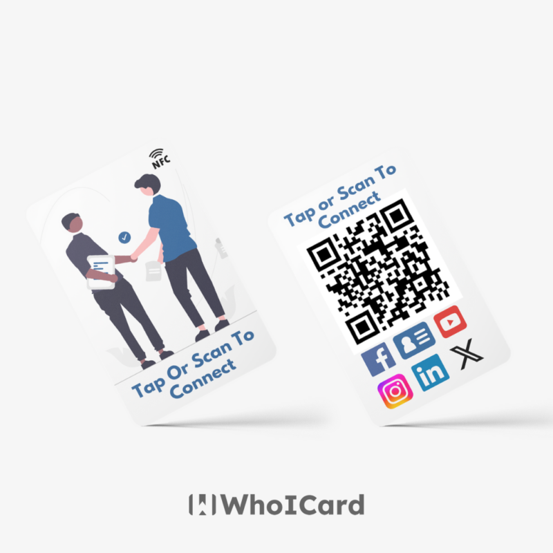 Business card NFC and QR enabled, Share contact with Tap or Scan, Premium Digital business card