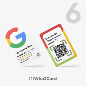 whoicard - google-review-nfc-card-pack-of-6-cards - vadodara, rajkot, surat, ahmedabad, gujarat, delhi, mumbai, bengaluru, pune, india, google review card free, google review nfc card india, Google review nfc card android, Google review nfc card iphone, Google review nfc card app, nfc review card, google review card price, google review card design.