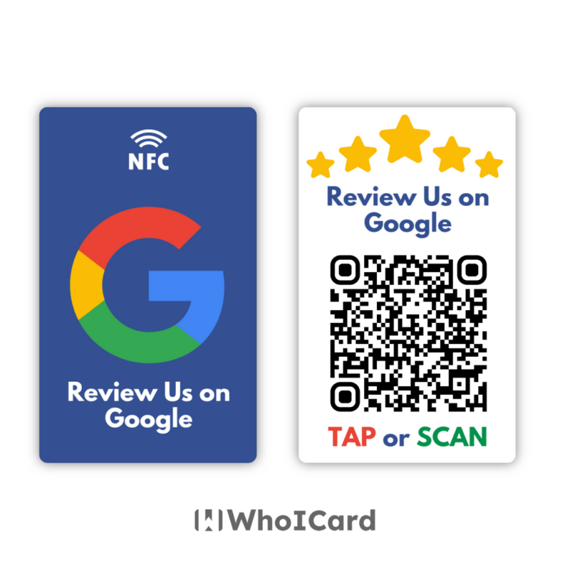 Google Review  NFC & QR Card (Blue)