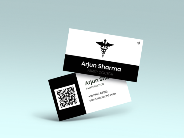 Professional Smart NFC & QR Business Visiting Card for Doctor