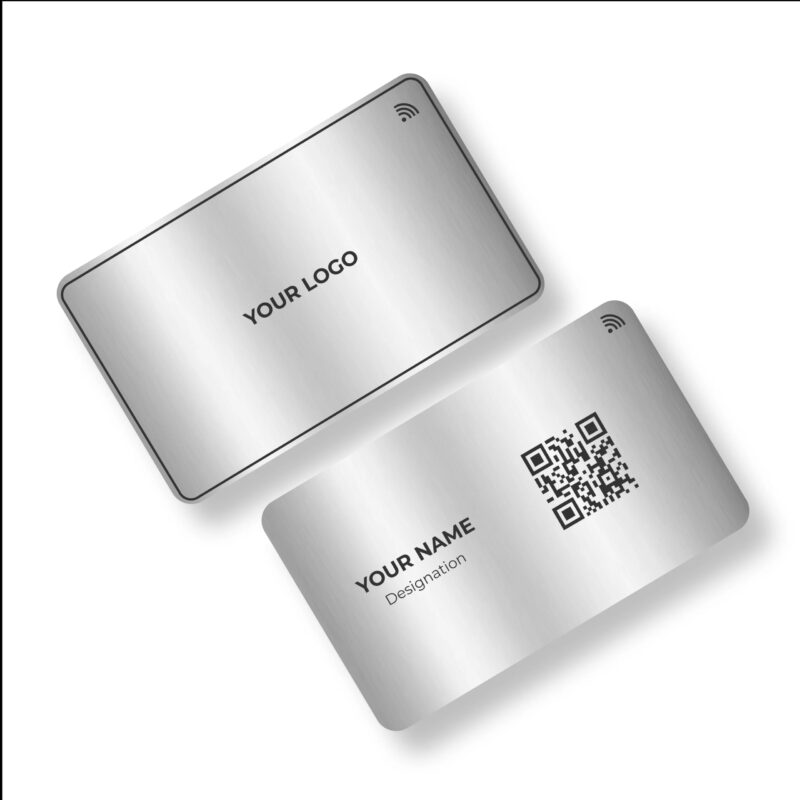silver metal nfc card, metal nfc card, silver nfc business card, digital profile nfc card, smart nfc business card, luxury nfc card, premium metal nfc card, contactless nfc card, programmable nfc card, rfid nfc card, digital business card, tap to share card, tap to connect card, nfc profile card, personalized nfc card, custom engraved nfc card, stainless steel nfc card, modern nfc card, professional nfc card, corporate nfc solution, nfc networking card, digital identity card, social media nfc card, qr and nfc business card, smart visiting card, eco-friendly business card, tech-enabled nfc card, nfc contact card, nfc digital profile, online profile nfc card, profile sharing card, business networking card, premium visiting card, durable metal card, tap and connect card, custom logo nfc card, digital introduction card, stylish nfc card, elegant metal nfc card, executive nfc card, custom silver nfc card