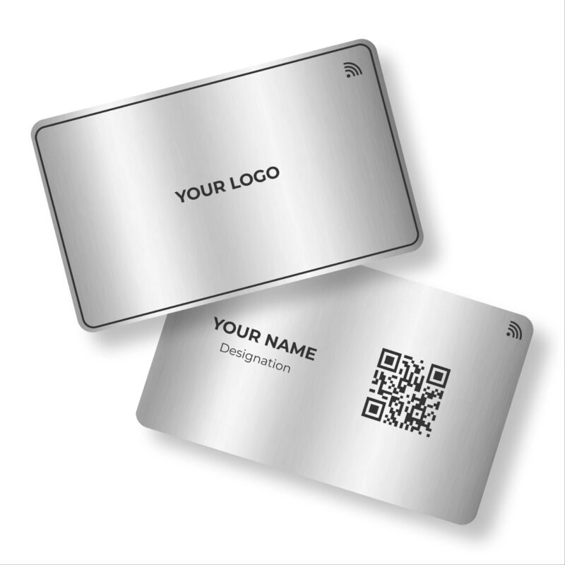 silver metal nfc card, metal nfc card, silver nfc business card, digital profile nfc card, smart nfc business card, luxury nfc card, premium metal nfc card, contactless nfc card, programmable nfc card, rfid nfc card, digital business card, tap to share card, tap to connect card, nfc profile card, personalized nfc card, custom engraved nfc card, stainless steel nfc card, modern nfc card, professional nfc card, corporate nfc solution, nfc networking card, digital identity card, social media nfc card, qr and nfc business card, smart visiting card, eco-friendly business card, tech-enabled nfc card, nfc contact card, nfc digital profile, online profile nfc card, profile sharing card, business networking card, premium visiting card, durable metal card, tap and connect card, custom logo nfc card, digital introduction card, stylish nfc card, elegant metal nfc card, executive nfc card, custom silver nfc card