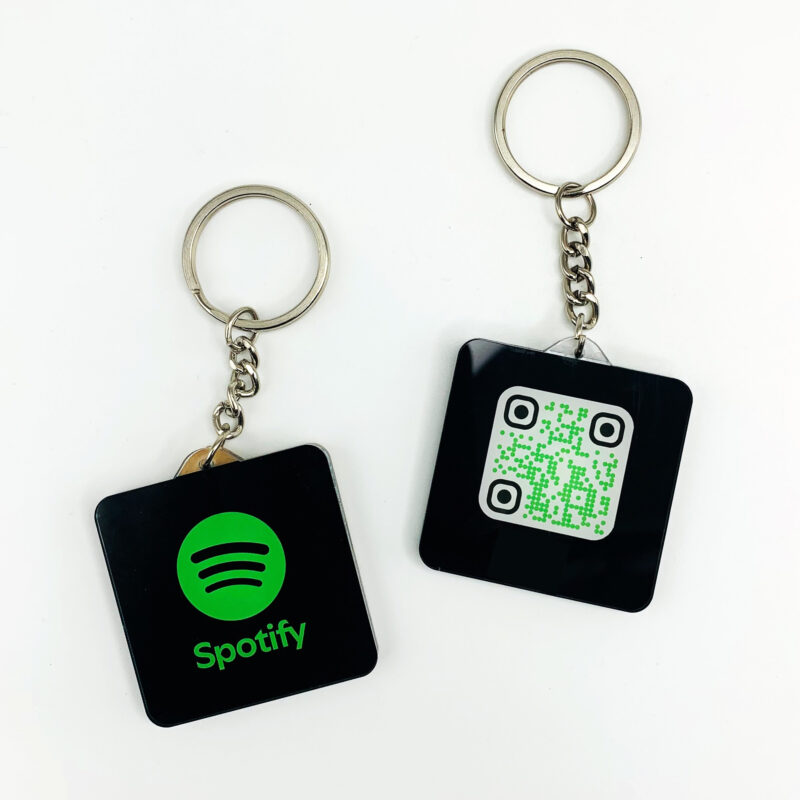 Who I Card - Spotify NFC + QR Keychain 2 Inch Premium Acrylic Tap to Play Music Instantly 1